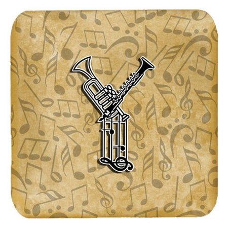 CAROLINES TREASURES Letter Y Musical Instrument Alphabet Foam Coasters- Set of 4 CJ2004-YFC